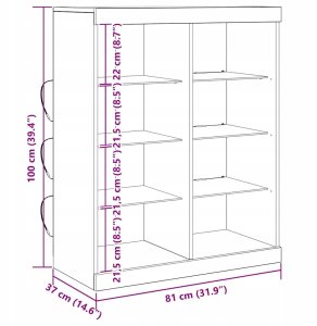 Szafka z oświetleniem LED Stare drewno 41x37x100 cm Lumarko! 13