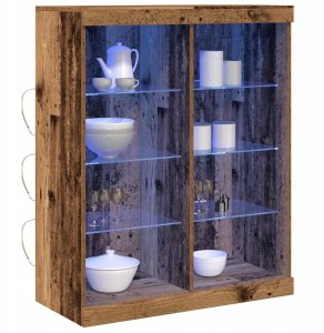 Szafka z oświetleniem LED Stare drewno 41x37x100 cm Lumarko! 3