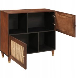 Szafki i regały na media Brązowy Wiklina i lite drewno mango Lumarko! 2