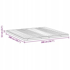 vidaXL Podkłady na materac Biały 200 x 200 cm Poliester Lumarko 12