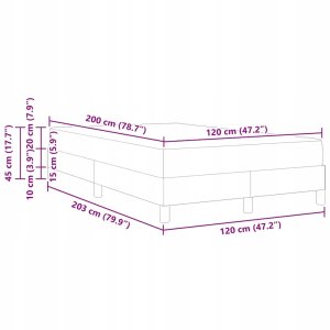 Łóżko kontynentalne z materacem Ciemna zieleń 120 x 200 cm Lumarko! 11