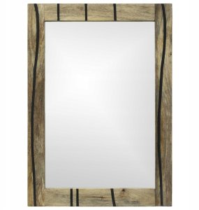 Lustro łazienkowe 50 x 70 x 30 cm z drewna mango. Lumarko! 2