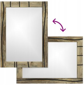 Lustro łazienkowe 50 x 70 x 30 cm z drewna mango. Lumarko! 5