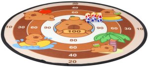 LeanToys Gra Zręcznościowa Tarcza Kapibary Dart Piłeczki Na Rzep Pistolety 73,5 cm LEAN Toys (28097) 4