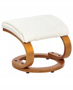 Beliani Fotel z masażem FORCE Z podnóżkiem Biały 10