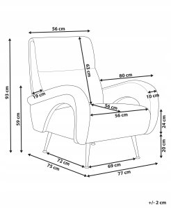 Beliani Fotel SVALOV sztruksowy miętowy 3