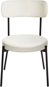 Zestaw 2 krzeseł do jadalni ALLISON Boucle Biały 5