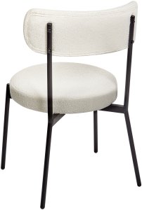 Zestaw 2 krzeseł do jadalni ALLISON Boucle Biały 6