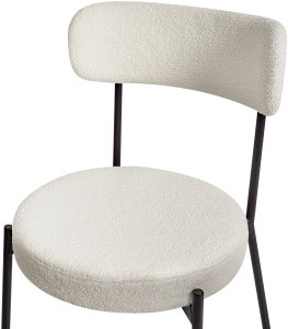 Zestaw 2 krzeseł do jadalni ALLISON Boucle Biały 7