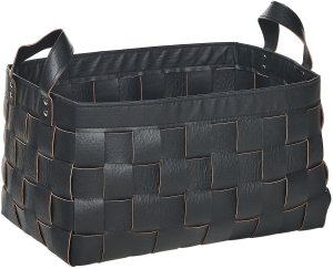 Kosz na pranie Beliani Zestaw 2 koszy Czarny 7