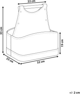 Kosz na pranie Beliani Kosz URUK Ciemnobrązowy 3