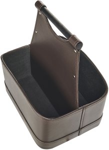 Kosz na pranie Beliani Kosz URUK Ciemnobrązowy 5