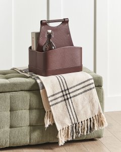 Kosz na pranie Beliani Kosz URUK Brązowy 2