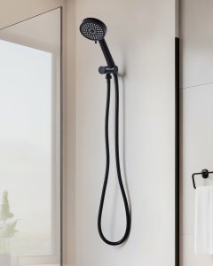 Słuchawka prysznicowa z wężem SURIPA 3 funkcje Czarny 2