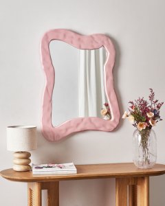 Lustro ścienne PENCRAN 60 cm 80 cm Różowy 2