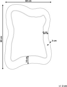 Lustro ścienne PENCRAN 60 cm 80 cm Różowy 3