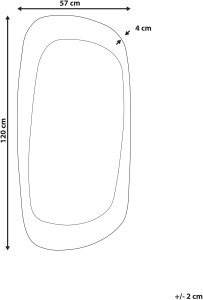 Lustro ścienne TRIZAY 57 cm 120 cm Drewno Brązowy 3