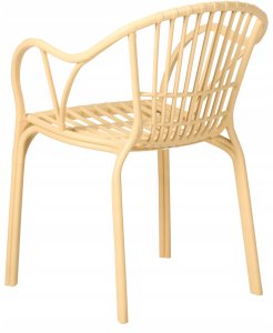 Zestaw 4 krzeseł ogrodowych ANDORA Beżowy 6