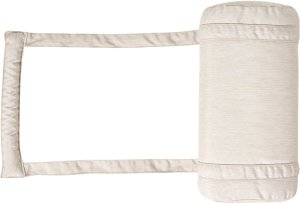 Leżak ogrodowy z poduszką BRESCIA PREMIUM Drewno akacjowe Jasnobeżowy 12