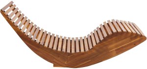 Leżak ogrodowy z poduszką BRESCIA PREMIUM Drewno akacjowe Jasnobeżowy 7