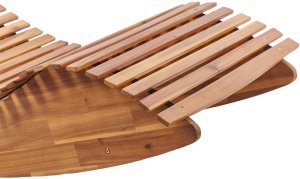 Leżak ogrodowy z poduszką BRESCIA PREMIUM Drewno akacjowe Jasnobeżowy 10