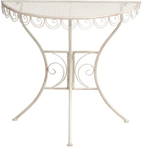 Stolik bistro JUINA 80 cm 36 cm Metal Jasnobeżowy 4