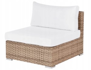 Narożnik ogrodowy ze stolikiem dla 4 osób SANO Lewostronny Modułowy Technorattan Naturalny 10