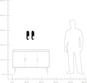 Kinkiet Beliani Zestaw 2 lamp ściennych LEISI czarny 9