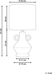 Lampa stołowa Beliani Lampa stołowa KERULEN Ceramika zielona 3