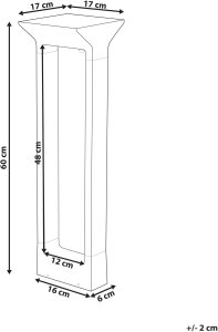 Beliani Lampa ogrodowa solarna LED MALDEN czarny 3