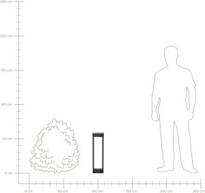 Beliani Lampa ogrodowa solarna LED MALDEN czarny 9