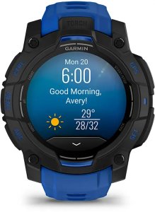 Zegarek sportowy Garmin Instinct 3 AMOLED - 45mm Czarno-niebieski (010-02936-03) 4