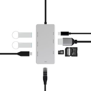Stacja/replikator Abart Pro Abart Pro 8-in-1 USB-C stacja dokująca z kartą sieciową 2,5GbE i PD do 100W 9