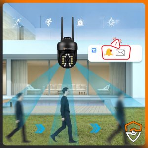 ZEWNĘTRZNA KAMERA IP WIFI OBROTOWA 10MP 4K ULTRA HD MIKROFON ŚLEDZENIE ZOOM 10