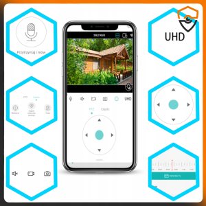 ZEWNĘTRZNA OBROTOWA KAMERA WiFi 8MPx 4K UHD POWIADOMIENIA 2160p MONITORING 2