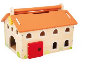 Janod Drewniana farma z otwieranym dachem i figurkami 2+ 15