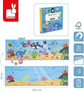Janod Magnetyczna układanka podwodny świat Magneti'stories 3+ 3