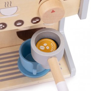 Ecotoys Drewniany ekspres do kawy dla dzieci 2w1 sklepik zestaw baristy 26 akcesoriów 6