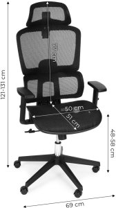 Krzesło biurowe ModernHome 9591 Czarne 10