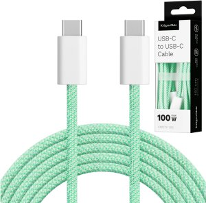 Kabel USB Kruger&Matz Kabel USB typu C - USB typu C 100 W 1,5 m zielony Basic 8
