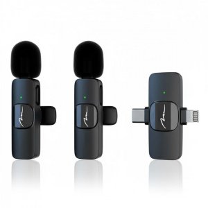 Mikrofon Media-Tech MICRO-MIC DUO - 2x Bezprzewodowy mikrofon krawatowy (zestaw), na klipsie, iOS & Android (OTG), mini, superczuły. USB-C & LIGHTNING 7