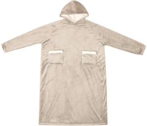 vidaXL Beżowy koc bluza Fleece i Flanela 2