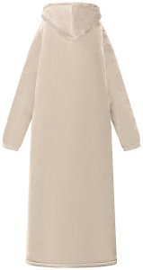 vidaXL Beżowy koc bluza Fleece i Flanela 4