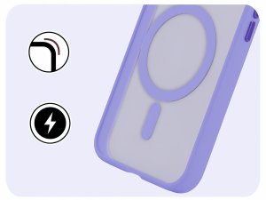 krainaGSM Etui Do Magsafe do iPhone 17 Pro Max (Jasnofioletowy, Matowy, Case) Szkło 2
