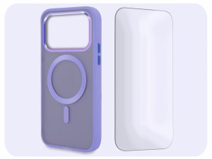 krainaGSM Etui Do Magsafe do iPhone 17 Pro Max (Jasnofioletowy, Matowy, Case) Szkło 5