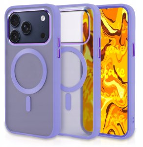 krainaGSM Etui Do Magsafe do iPhone 17 Pro Max (Jasnofioletowy, Matowy, Case) Szkło 7