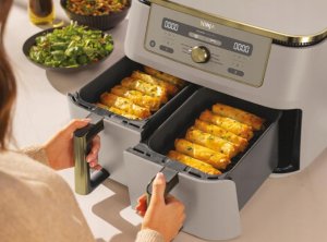 Frytkownica beztłuszczowa Ninja MAX Beztłuszczowa frytkownica z 2 szufladami 9,5litra 6 funkcji 4