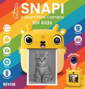 Aparat cyfrowy Media-Tech Cyfrowy aparat fotograficzny dla dzieci z drukarką termiczną SNAPI MT4108 4