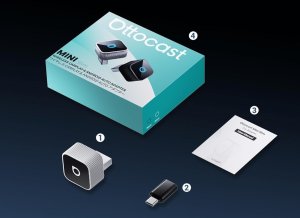 Bezprzewodowy Adapter samochodowy OTTOCAST Mini Cube T2 srebrny 5