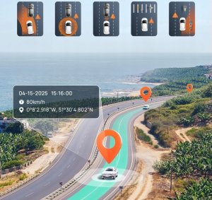 Wideorejestrator 70mai Kamera samochodowa 4K 2160p z GPS WiFi SD 128 GB 24/7 3
